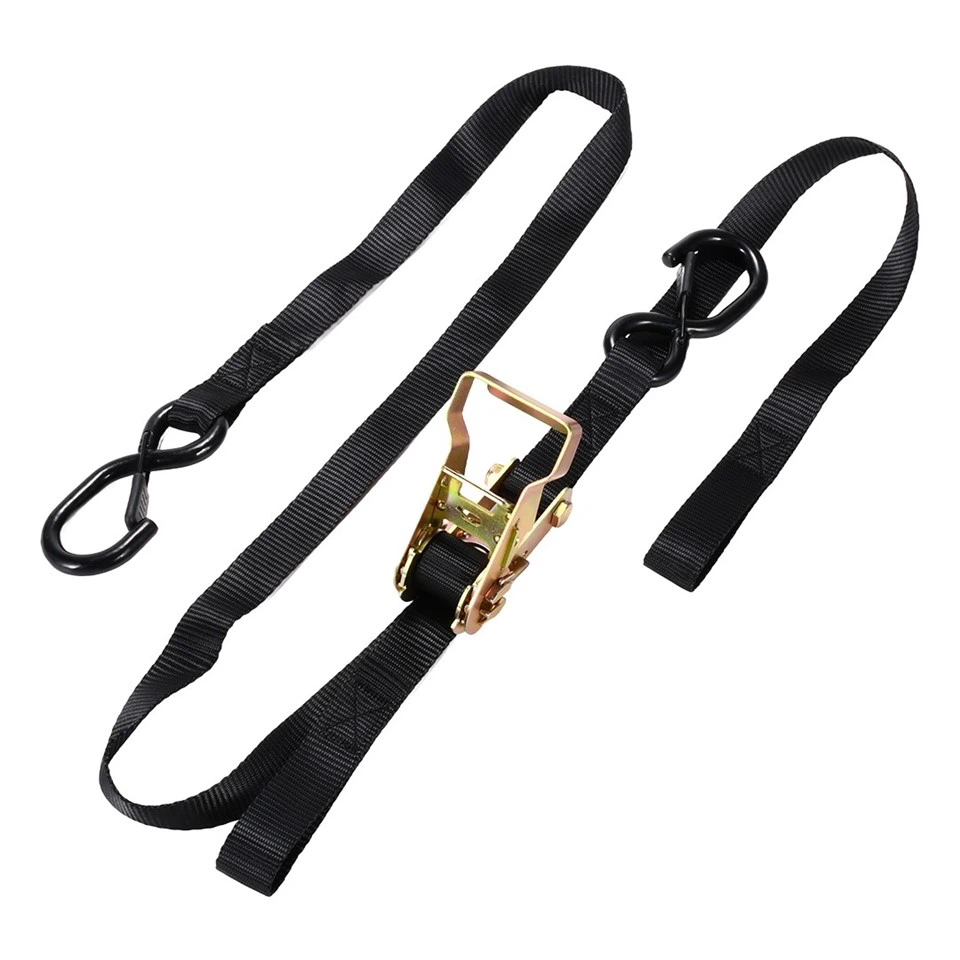 1 Inch Motorcycle Ratchet Tie Downs With Spring Loaded S-Hook, 3306lbs. BS suppliers
