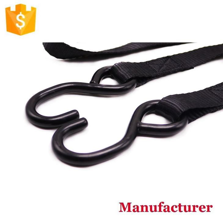 25mm Ratchet Tie Down Cargo Lashing Strap With Double S Hooks